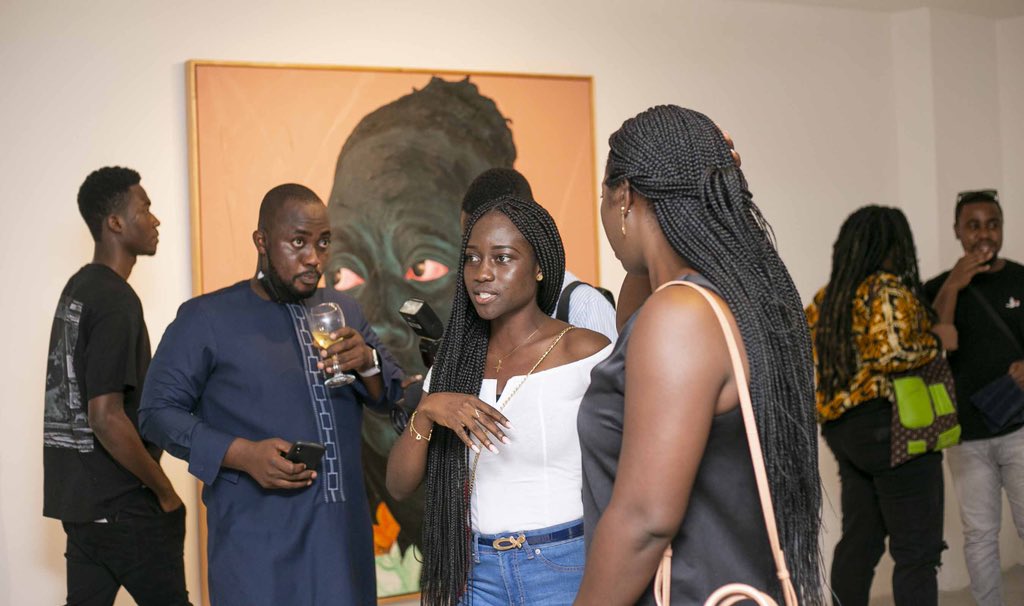 ghanashub's tweet photo. portraits of his Ghanaian artist contemporaries—who all attended the Ghanatta College of Art and Design in Accra. This exhibition ends on July 14, 2021. “Ayieko” to Annan Affotey.

#ghana #accra #artist #ghanaianartist #painting #artwork #canvas #acrylicpaint #portrait https://t.co/zOPezR47sp
