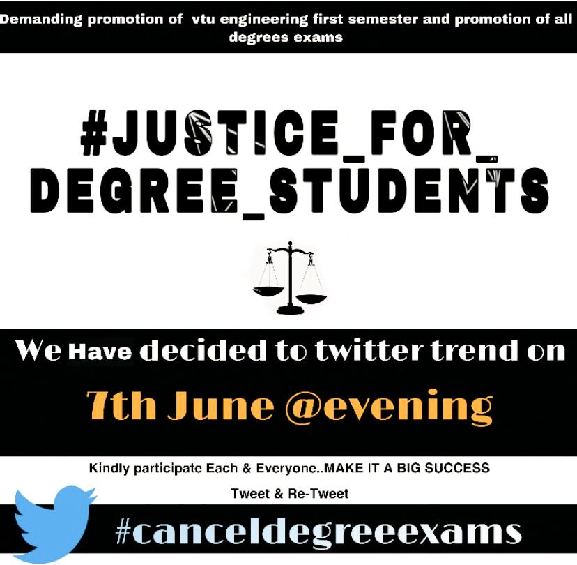 Santramsing1's tweet photo. #justice for degree students #canceldegreeexams #savevtustudents https://t.co/iddgenkJKC