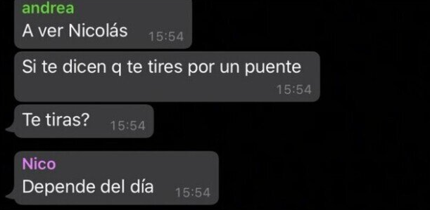 Hoy estoy un poco Nico, la verdad