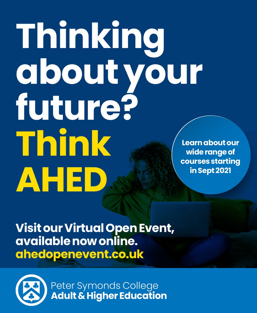 Join us this Weds (9th) for our open event! We will be running live webinars online as well as welcoming prospective students to visit our campus (pre-booked only). Visit ahedopenevent.co.uk to find out more and book your place!