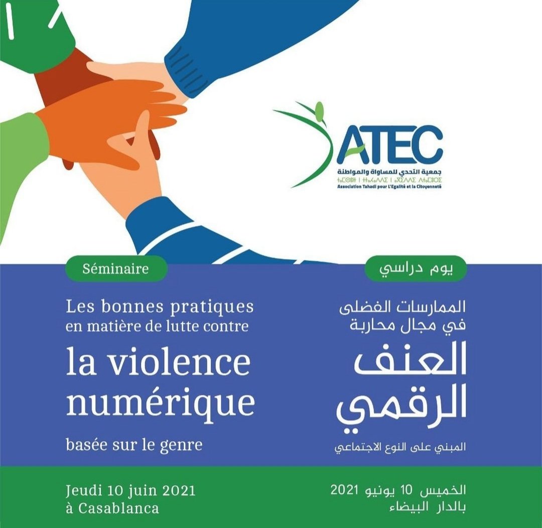 <a href="/AtecMaroc/">ATEC Maroc 🎗</a> organise régulièrement des séminaires, des formations gratuites et une sensibilisation par l'éducation au sein des établissements publics afin de mieux appréhender et contrer ce type de violence.
⛔La violence numérique est un délit. Signalez la