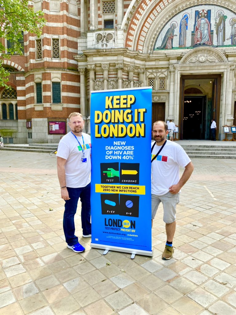 markdelacour's tweet photo. Fab to see the @doitldn team outside #WestminsterCathedral today! Pop over for a free #HIV test https://t.co/U2v7JWqTCg