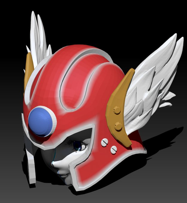 クリスタ用にローポリ化完了
このあとBlenderに持ってってUV展開、SubstancePainterでテクスチャ作って完成 