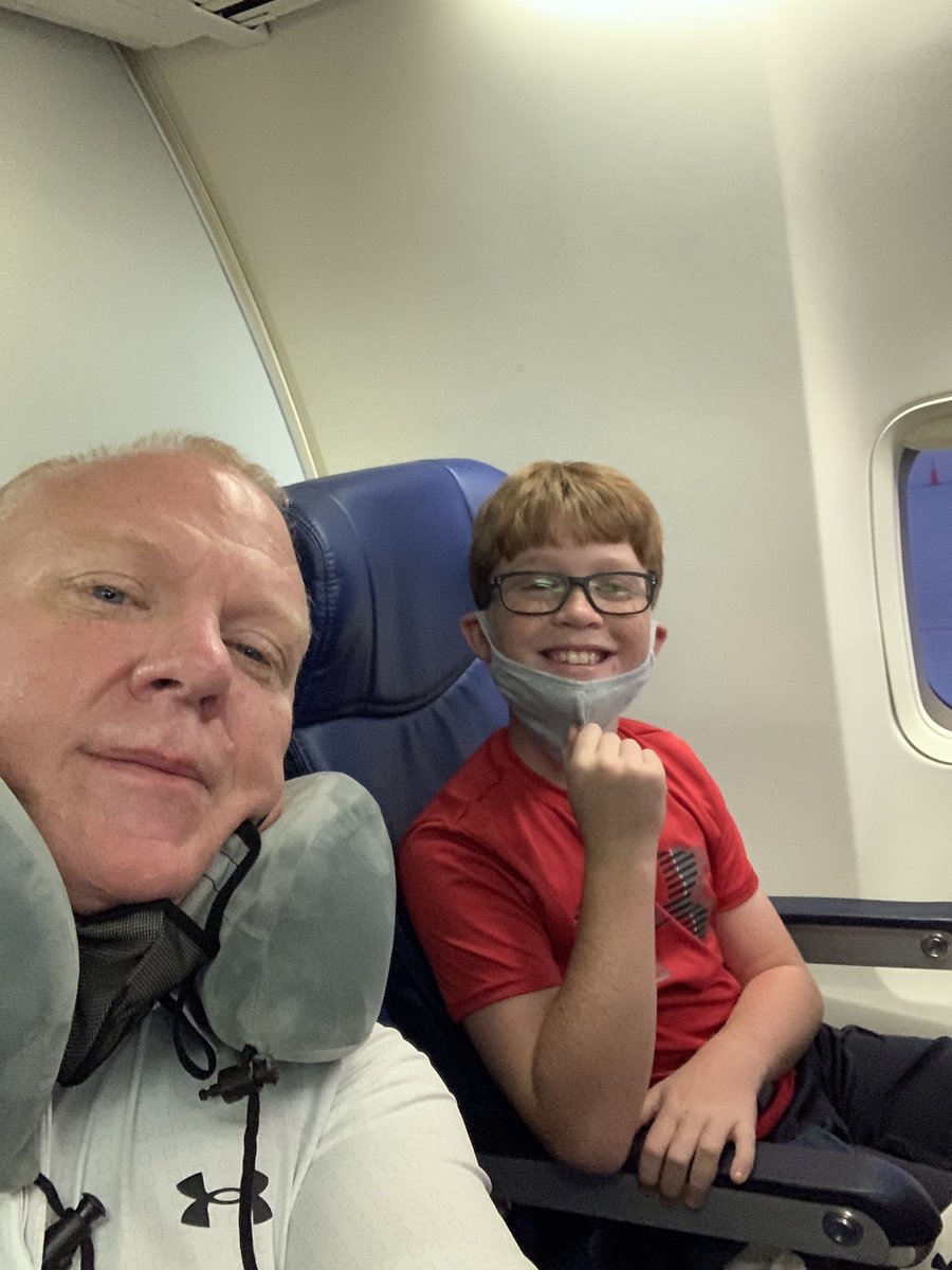 bmorgan4real's tweet photo. First time flying in over a year but excited to start this adventure #VisitGrandparents https://t.co/kZgfA62d3S