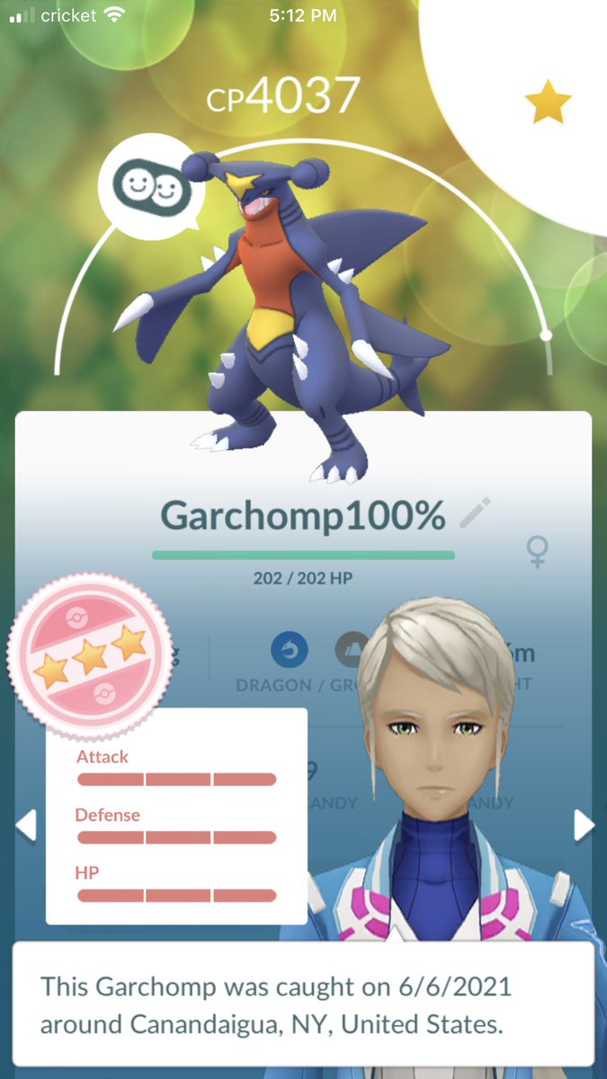 HeyImLeeYT's tweet photo. Got this guy during #giblecommunityday !!#PokemonGOCommunityDay #PokemonGo #gible #Garchomp #100iv https://t.co/Y3h9eJRcyP