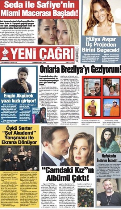 #yeniçağrıgazetesi newspaper.

#EnginAkyürek 
#SefirinKızı 
#SancarEfeoğlu 
#YolunAçikOlsun