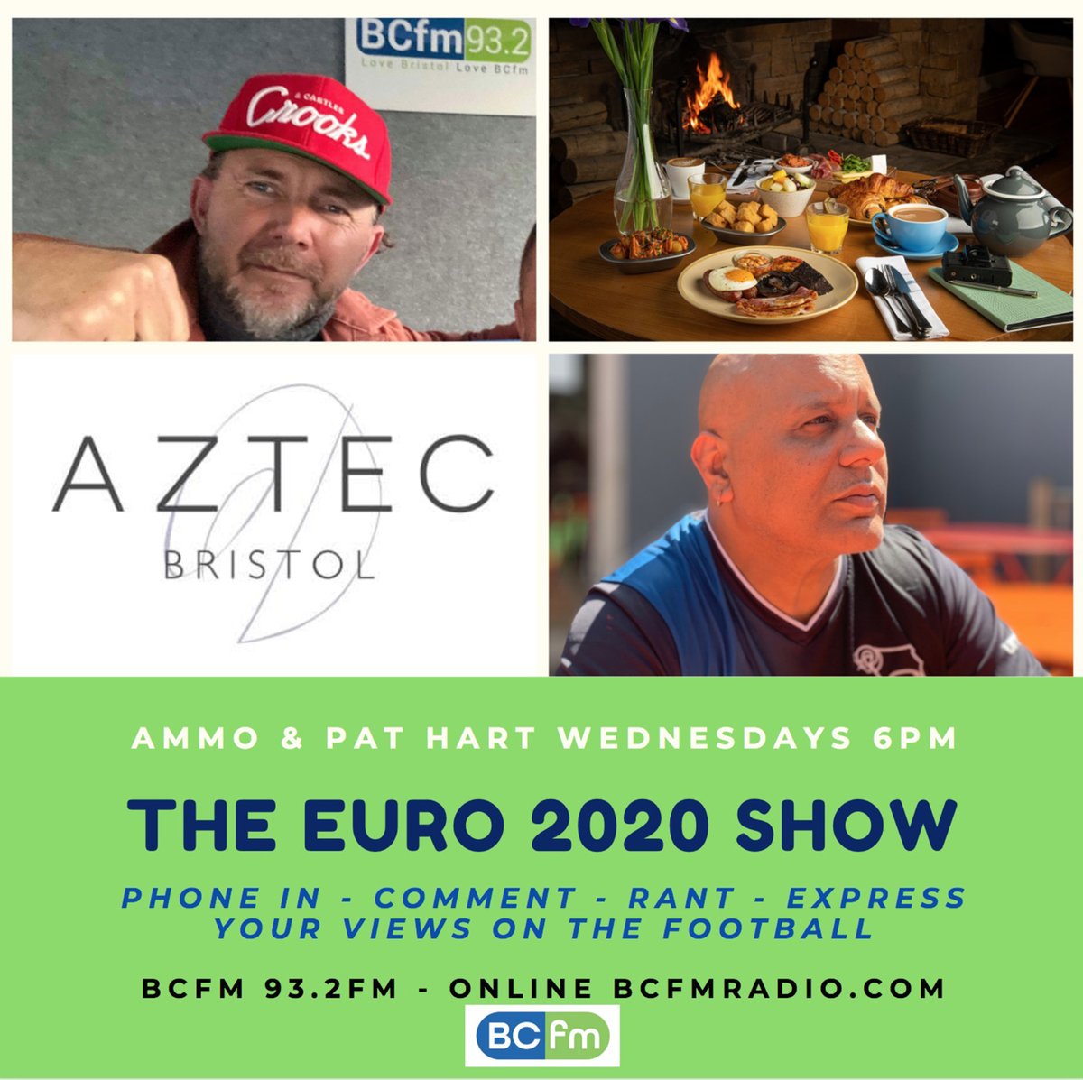 Great to announce our partnership with @AztecHotelUK for our #EURO2020 updates on Bcfm and a special weekly show with @pgmhart &amp; #Ammo Weds at 18.00 UK time it will be a truly international show ! Listen out for our regular Euro2020 updates  and your chance to win #prizes