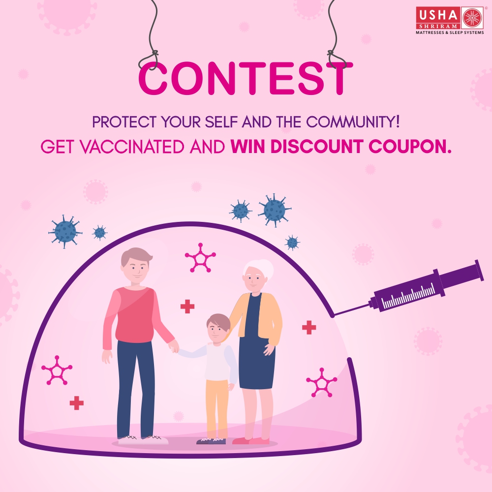 ushamattresses's tweet image. 🚨 Contest Alert 🚨
Protect yourself and the community! Get vaccinated and win discount coupon.

#contest #contestalert #ContestWin #WinPrize #vaccinated #getvaccinatedtoday #giveaway #mattress