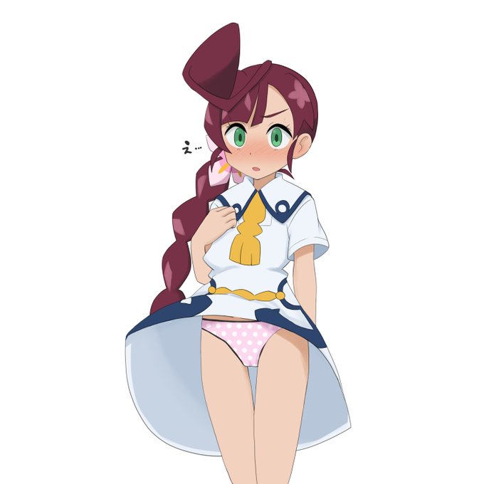 コハルちゃんのパンツが風で見えてしまったときの絵です。 