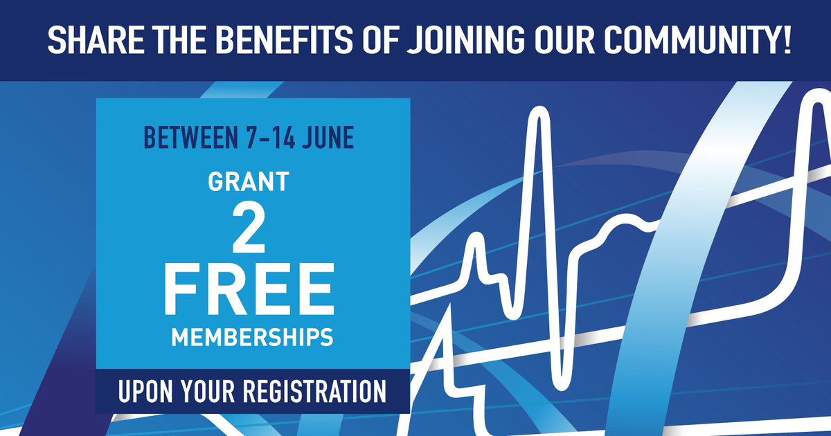 By June 14, join our #IntensiveCare community &amp; we will offer a free 2021 ESICM membership to
🔹 1 #nurse AND 
🔹 1 young doctor (&lt;38 years)
from your department who are not yet ESICM members. 

Learn more 👉 mailchi.mp/eabb62a077f6/s…

#WeAreICU #TogetherICU