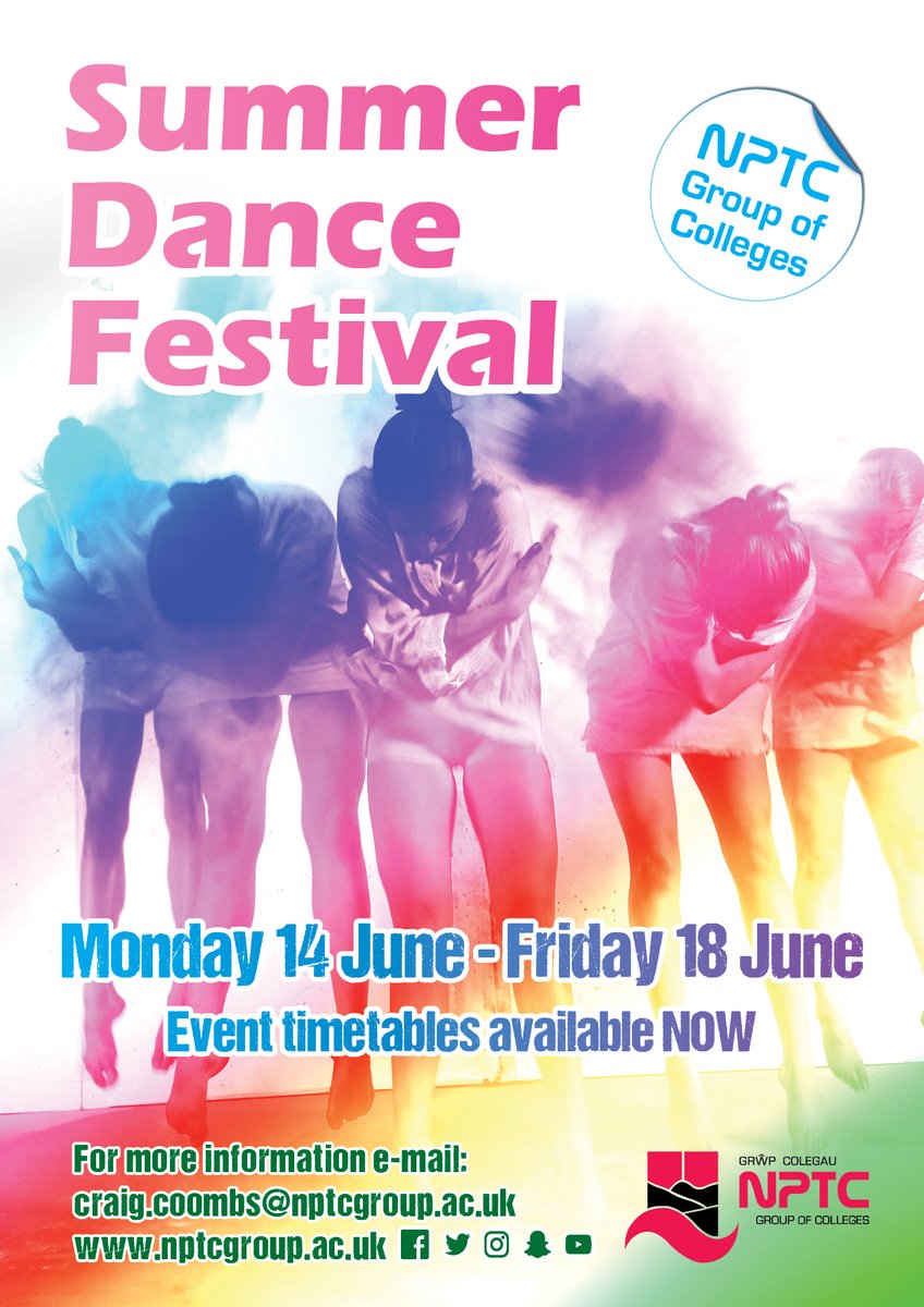 NPTCGroup's tweet photo. ๐ฃ #ICYMI
The #SummerDanceFestival is back for 2๏ธโฃ0๏ธโฃ2๏ธโฃ1๏ธโฃ!
Email ๐ง craig.coombs@nptcgroup.ac.uk to get involved.
โช๏ธโซ๏ธโช๏ธโซ๏ธโช๏ธโซ๏ธ
Mae #GลตylDdawnsYrHaf yn รดl am 2๏ธโฃ0๏ธโฃ2๏ธโฃ1๏ธโฃ!
E-bostiwch ๐ง craig.coombs@nptcgroup.ac.uk i gymryd rhan.
#Danceucation ๐ฉฐ๐๐ป๐บ๐ป https://t.co/tMGfLN4XNj