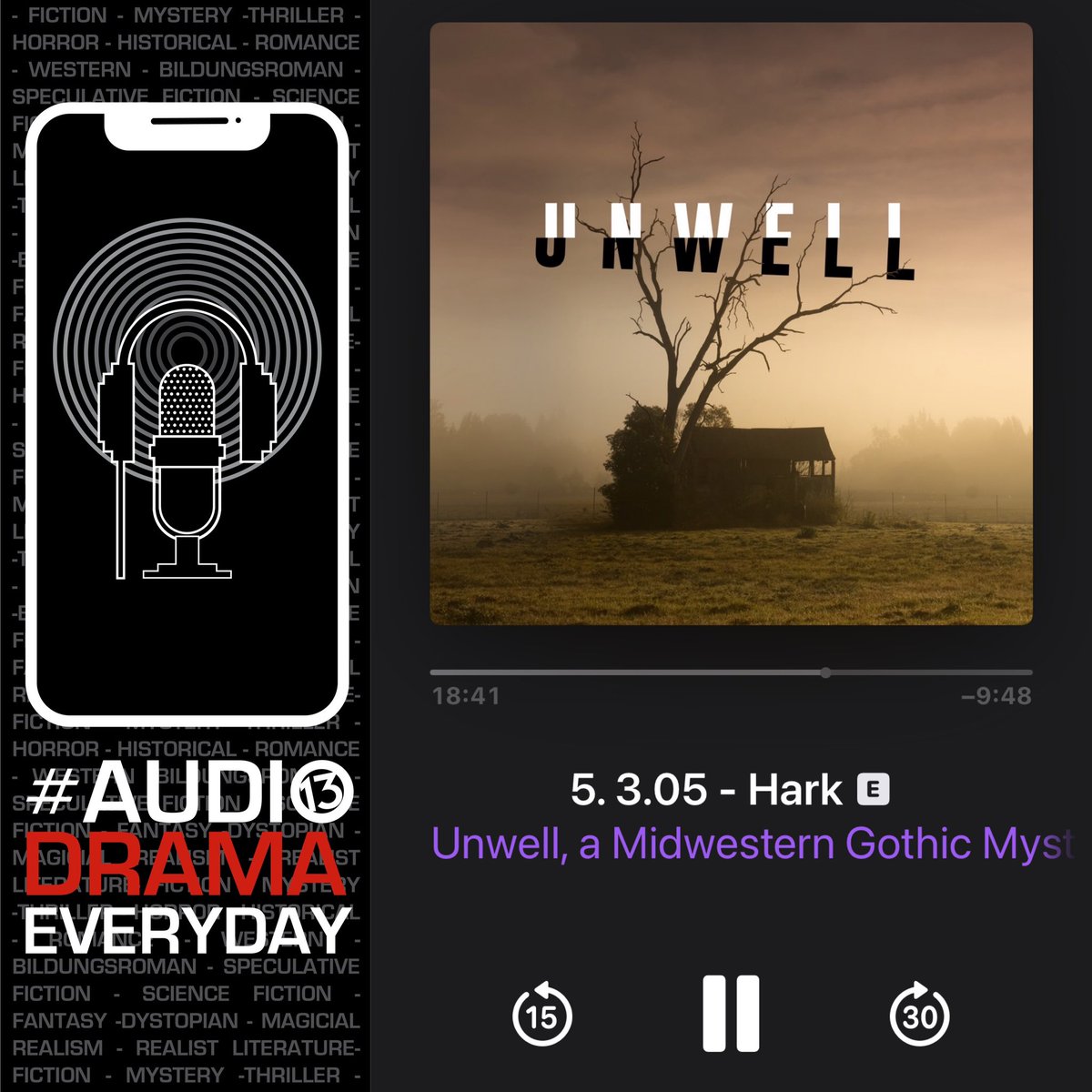 mattleong13's tweet image. #audiodramaeveryday #scriptedpodcast #audiodrama #unwell #hartlifenfp #dot #dementia #alzheimers #midwesterngothicmystery #woke @hartlifenfp