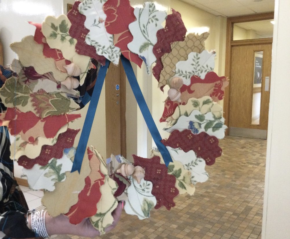 REThornhillCol1's tweet photo. Beginning our week long celebrations of St Colmcille with these beautiful handmade oaf leaf designs. Well done ladies โญ๏ธ
#Colmcille1500
#StColumba
#connectedproject https://t.co/2Md9ifKIax