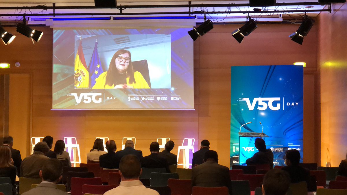 Concluimos el #V5GDay con el acto de clausura y la intervención de la Secretaria General de Innovación del Ministerio de Ciencia, Dña. Teresa Riesgo, y la Hble. Sra. Consellera de Innovación, Dña. Carolina Pascual.

#V5G #València <a href="/PalcongresVLC/">PalacioCongresosVLC</a>