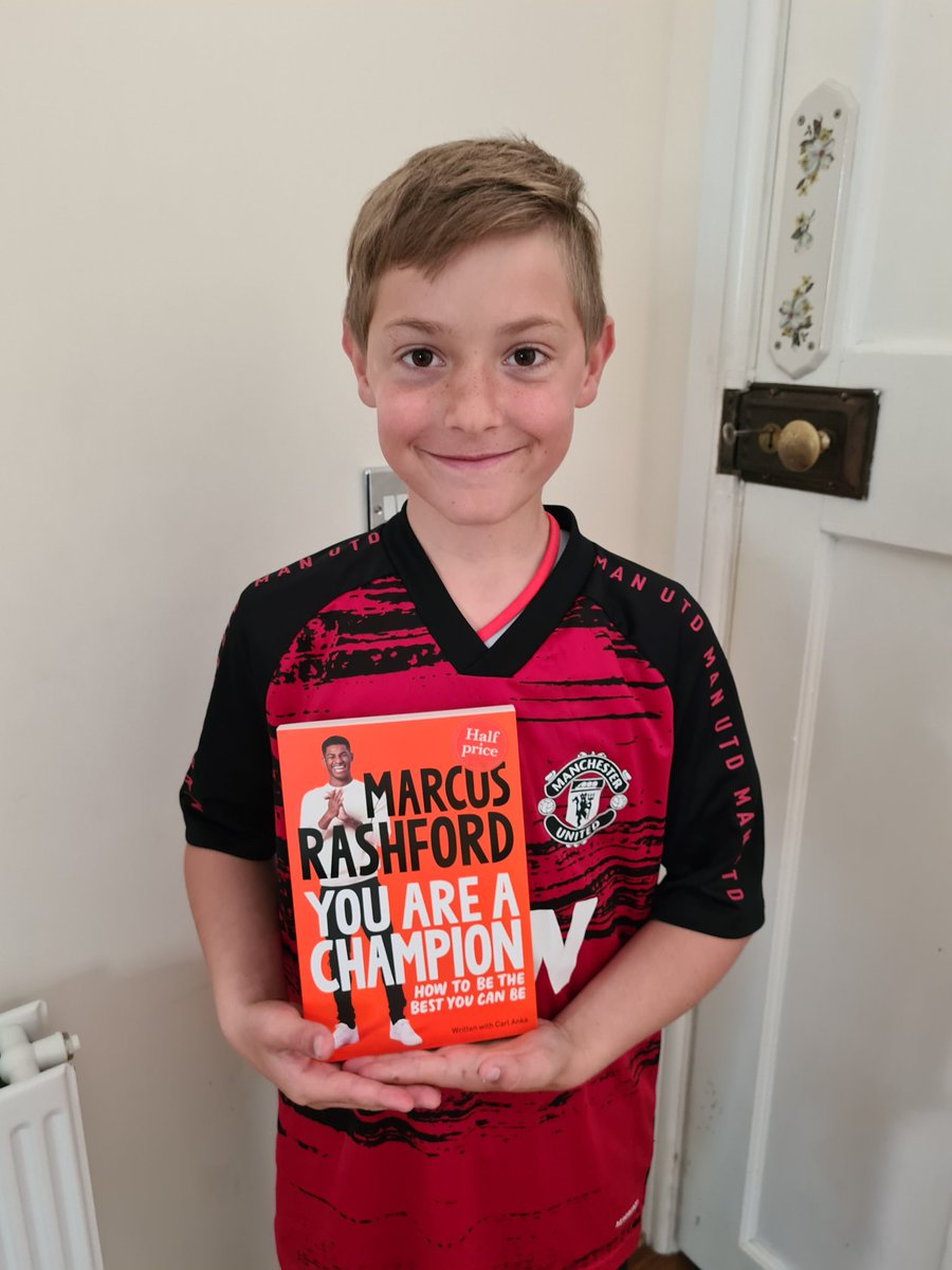 <a href="/MarcusRashford/">MR14</a> today is Taylor's 11th birthday with some of his birthday money he purchased your new book. He said if Marcus sees this it will be the best day ever.