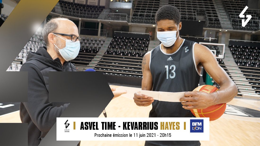 LDLCASVEL's tweet photo. 📺 Ce soir 20h15 sur @BFMLyon, découvrez le portrait (et la surprise) de @KevarriusHayes dans le nouveau numéro d'ASVEL Time ! 😉
#LDLCASVEL #ASVELTime https://t.co/VI0GQr2Psb