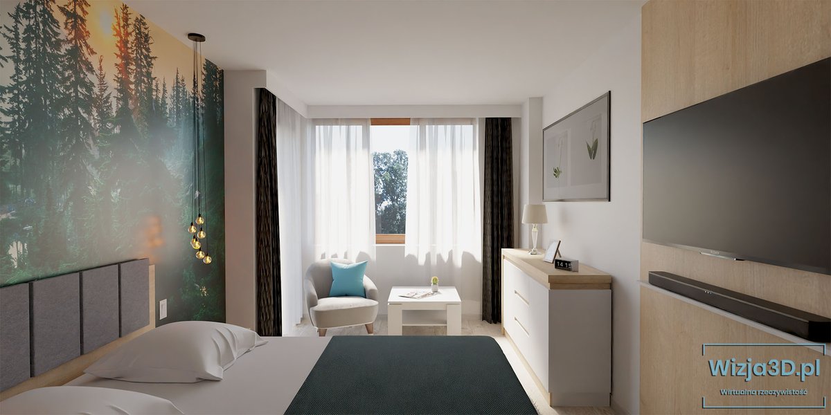 wizja3's tweet image. Bedroom design. 3d visualization. #3ddesign #visualization #archviz