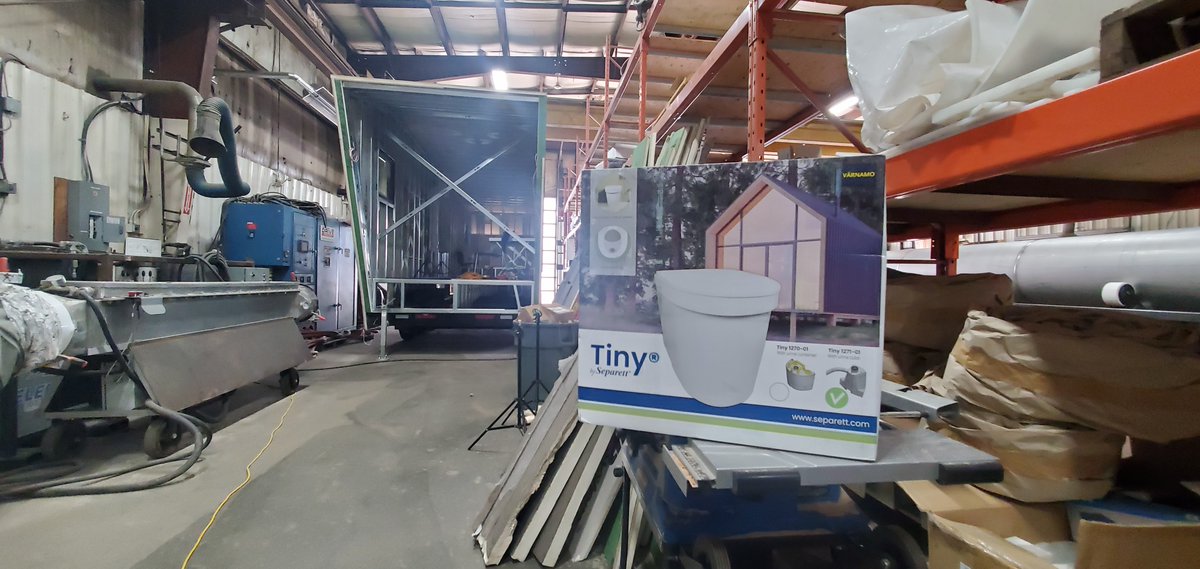 TinyHouseMP's tweet photo. Every tiny house needs a tiny house toilet. 😉Our toilet, the #separet, was provided by Canadian Eco Products. 

https://t.co/7gsIxx9DaU

Truly the gift that keeps on giving.  💩💩😉💩

#tinyhousebuild #tinyhousedesign #tinyhousetoilet https://t.co/Rrj29nJQYB