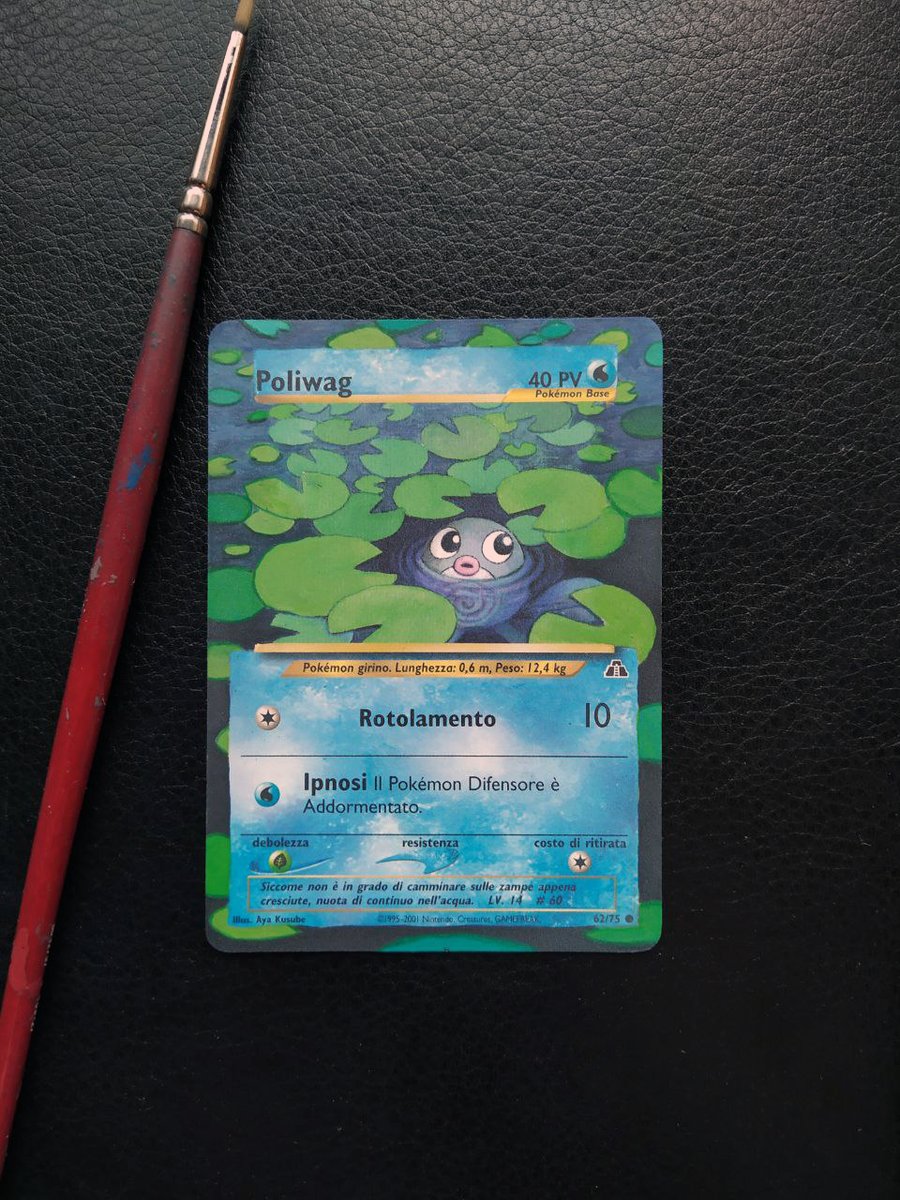 ArchonCrow's tweet photo. Polywag Extension Alter. They kindly gave me some Pokèmon cards, so it's time to work on them! It was fun to work on old card this way. #pokemoncards #pokemoncustom #paintedpokemoncards #extendedartpokemoncard #pokemon #alteredcard #pokemonpainting #polywag https://t.co/iu1SHTnTRG
