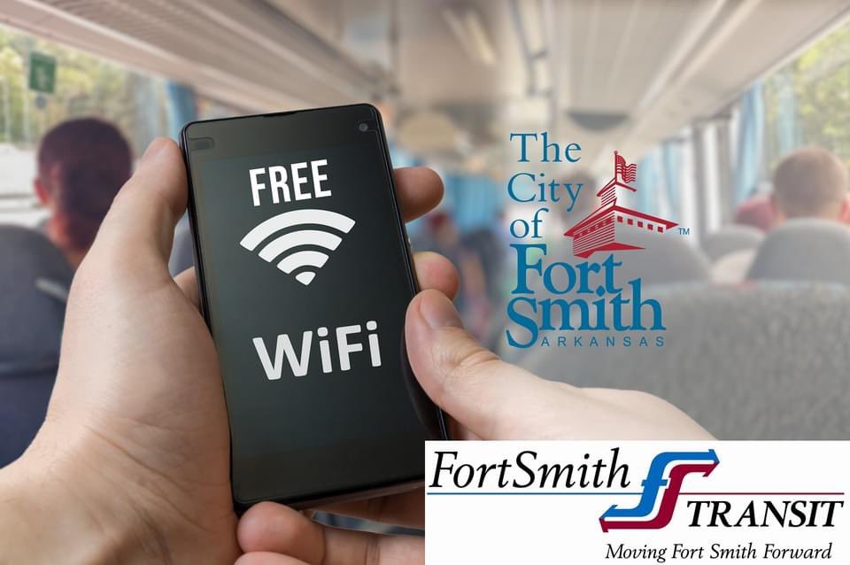 FtSmithARK's tweet photo. Fort Smith Transit now offers FREE WiFi on buses!  Access this free service when you're on or just outside the bus. You can also download the FREE "RouteShoute 2.0" app Both the new WiFi and app were made possible by smart planning (i.e., the #FutureFortSmith comprehensive plan!) https://t.co/nHbrIq9GHT