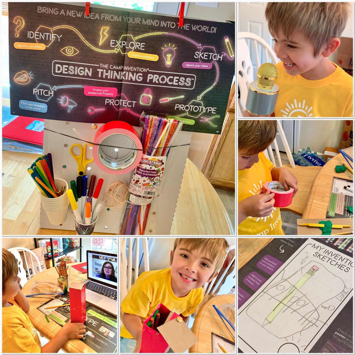 Day 1 of virtual <a href="/CampInvention/">Camp Invention</a> has been so much fun! My little one is so proud of the pencil protector he created. Thank you <a href="/BlueGrass_K5/">Blue Grass Elementary</a> for finding a way to make this camp work! <a href="/LLMorgan65/">Laura Morgan</a> <a href="/BgstemMoss/">Lori Moss</a> @CantrillJamie
