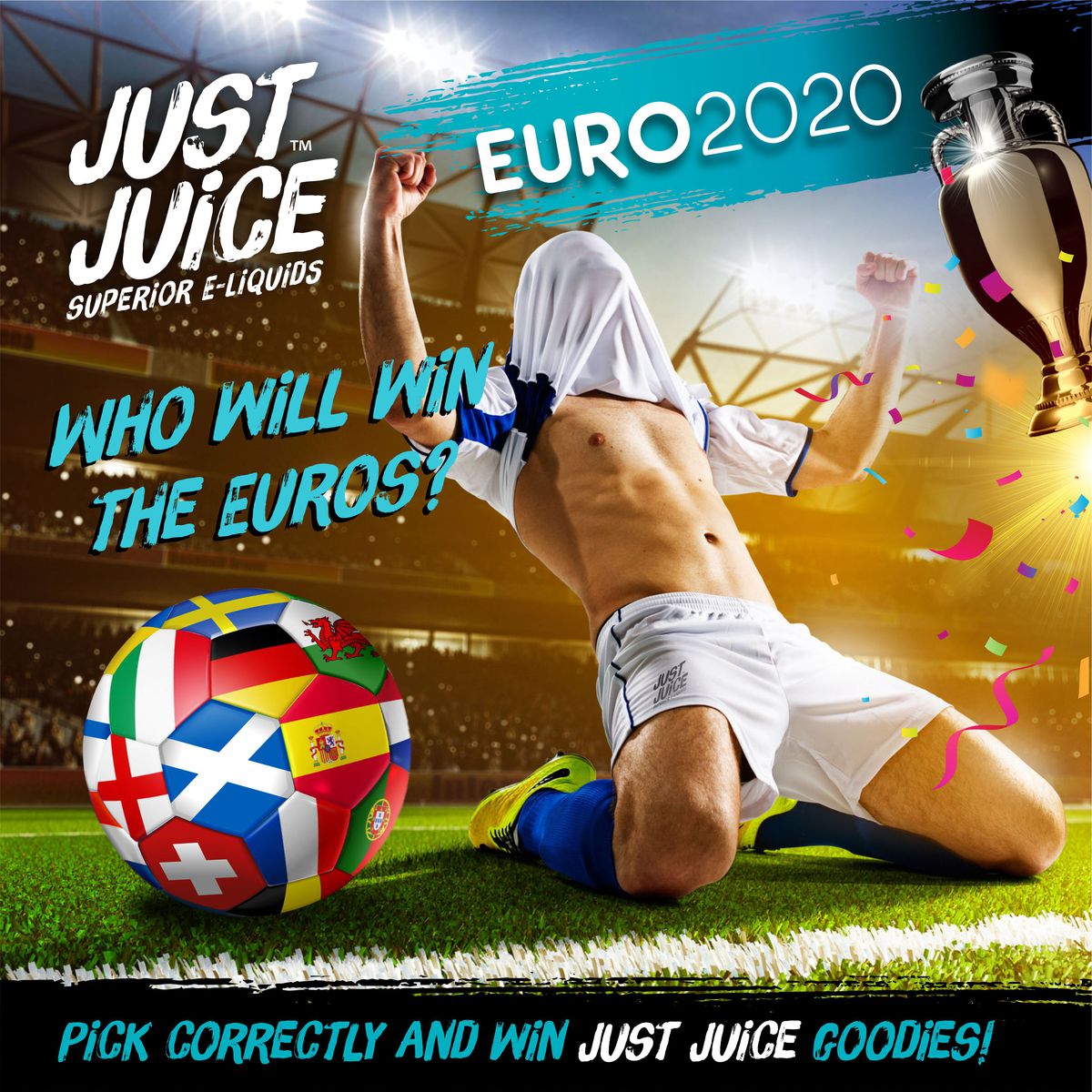 CALLING ALL PUNDITS 🗣️

EURO 2020 ⚽ is just around the corner and here's your chance to win some Just Juice goodies! 🤩

How to enter:
1. Comment who you think will win Euro 2020 🏆
2. Tag a wannabe pundit or two
3. Like & Retweet 🔄

#JustJuiceUK #VapeGiveaway #VapeUK #Euro2020