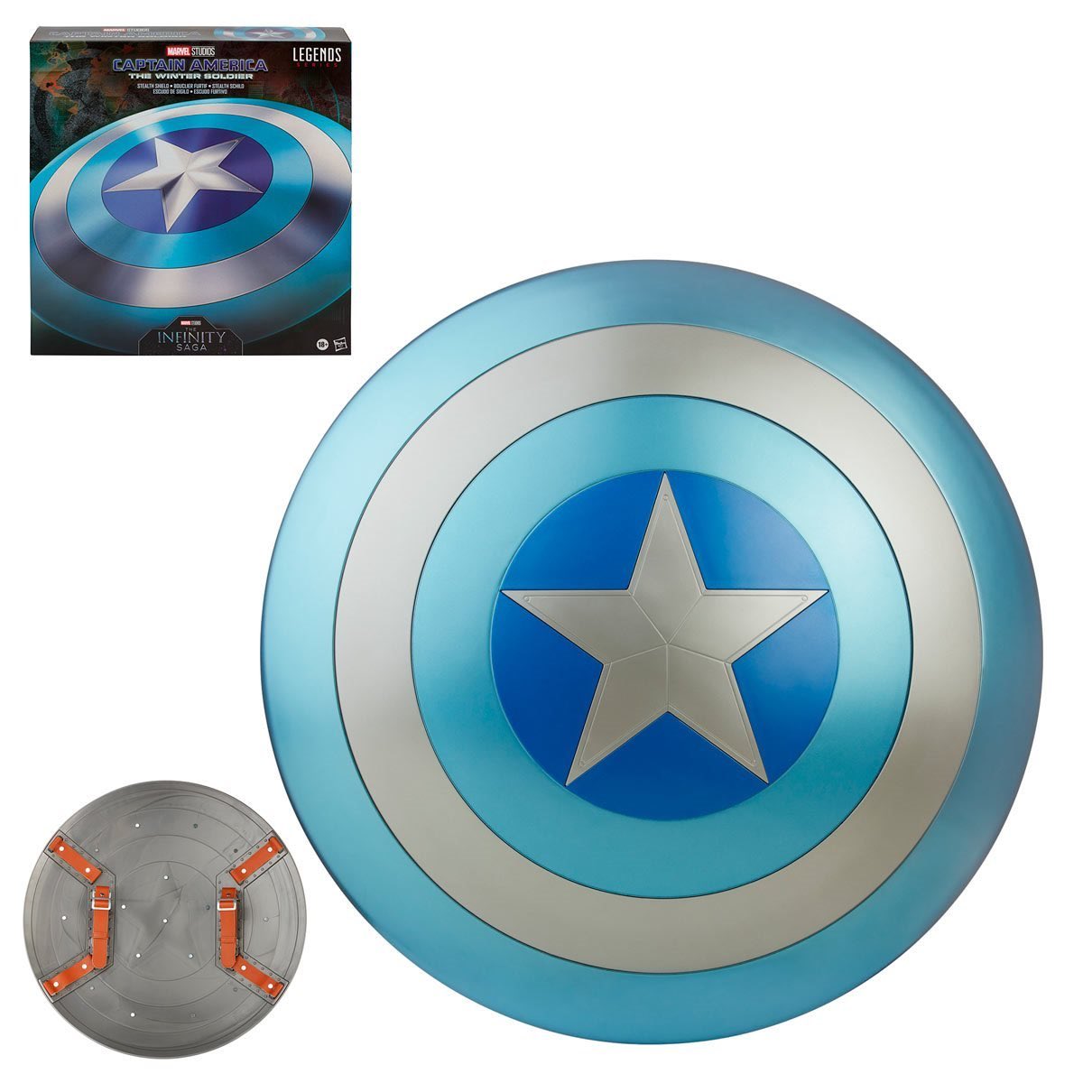 MarvelLegendsHQ's tweet photo. First look at Marvel Legends Captain America: The Winter Soldier Stealth Shield! Available to preorder now. 

https://t.co/kqzcjU5SjY

#Marvel #MarvelComics #Hasbro #MarvelLegends #CaptainAmerica #TheWinterSoldier #StealthShield https://t.co/WsGB7rNbrP