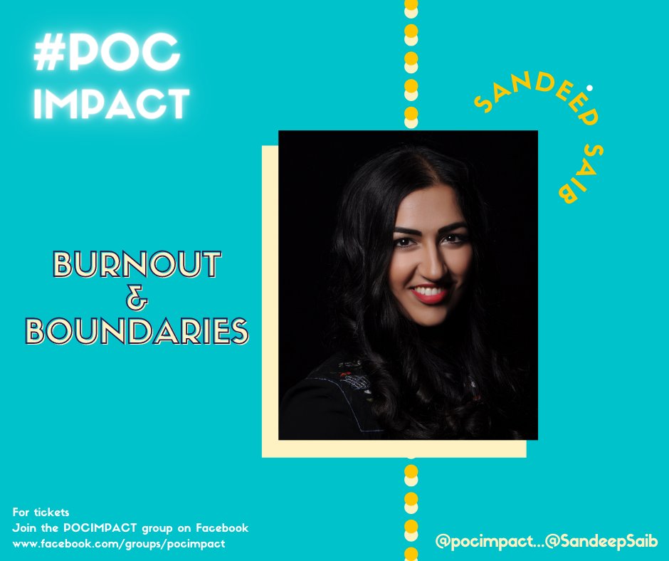 I am excited to be speaking at tomorrow's <a href="/pocimpact/">#POCIMPACT</a> event. Don't miss out! Join me, book your place right here bit.ly/3cHql2f #burnout #boundaries #wellbeing #socialimpact #mentalhealth 💚