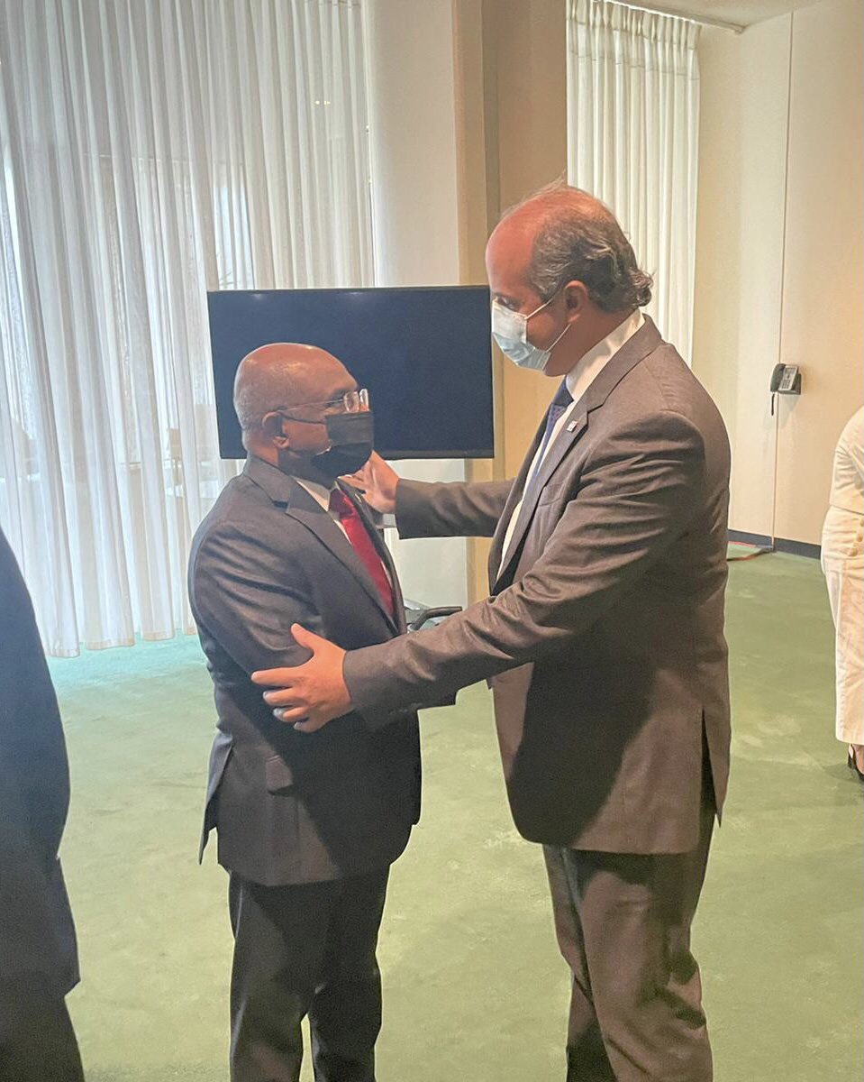 RDenONU's tweet photo. Congratulations to Minister @abdulla_shahid, elected President of the #76GA @un, we assure you the support of the Dominican Republic as VP for the GRULAC region, so we can work together to advance on the challenges that we currently face. @MVPMNY @MIREXRD @Thilmeeza https://t.co/Su44Ll6LfD