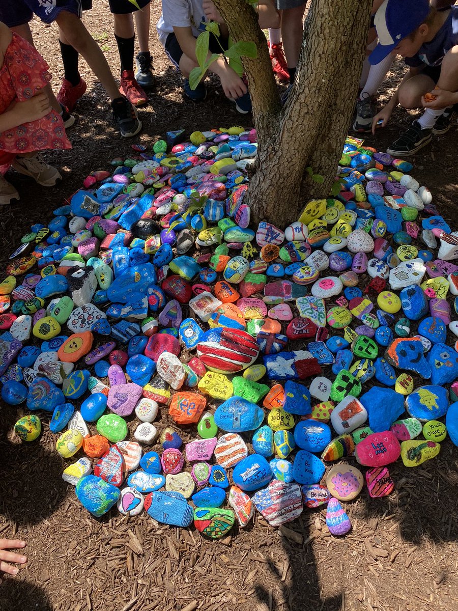 “Planting” our #kindnessrocks to celebrate our wonderful year together 🎉 

#Wiltonwayct <a href="/WPSCMSocial/">CM Live</a>