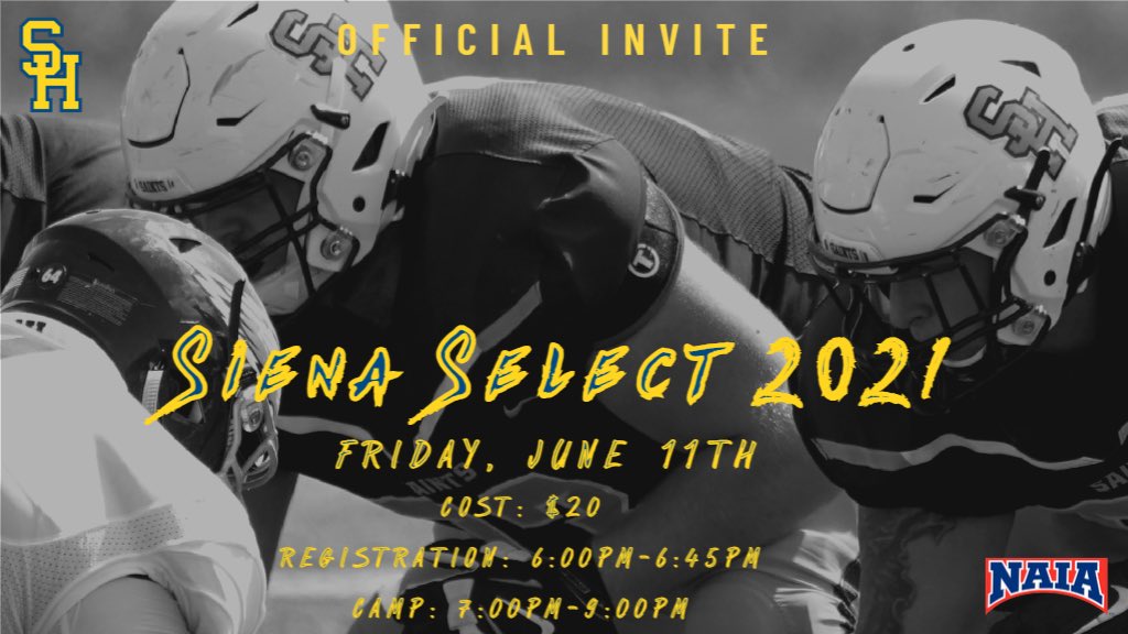 Come out to O’Laughlin Stadium this Friday for a night on the turf!
June 11th
6-9 PM Eastern
Sign up link: shusaints.com/sports/fball/c…