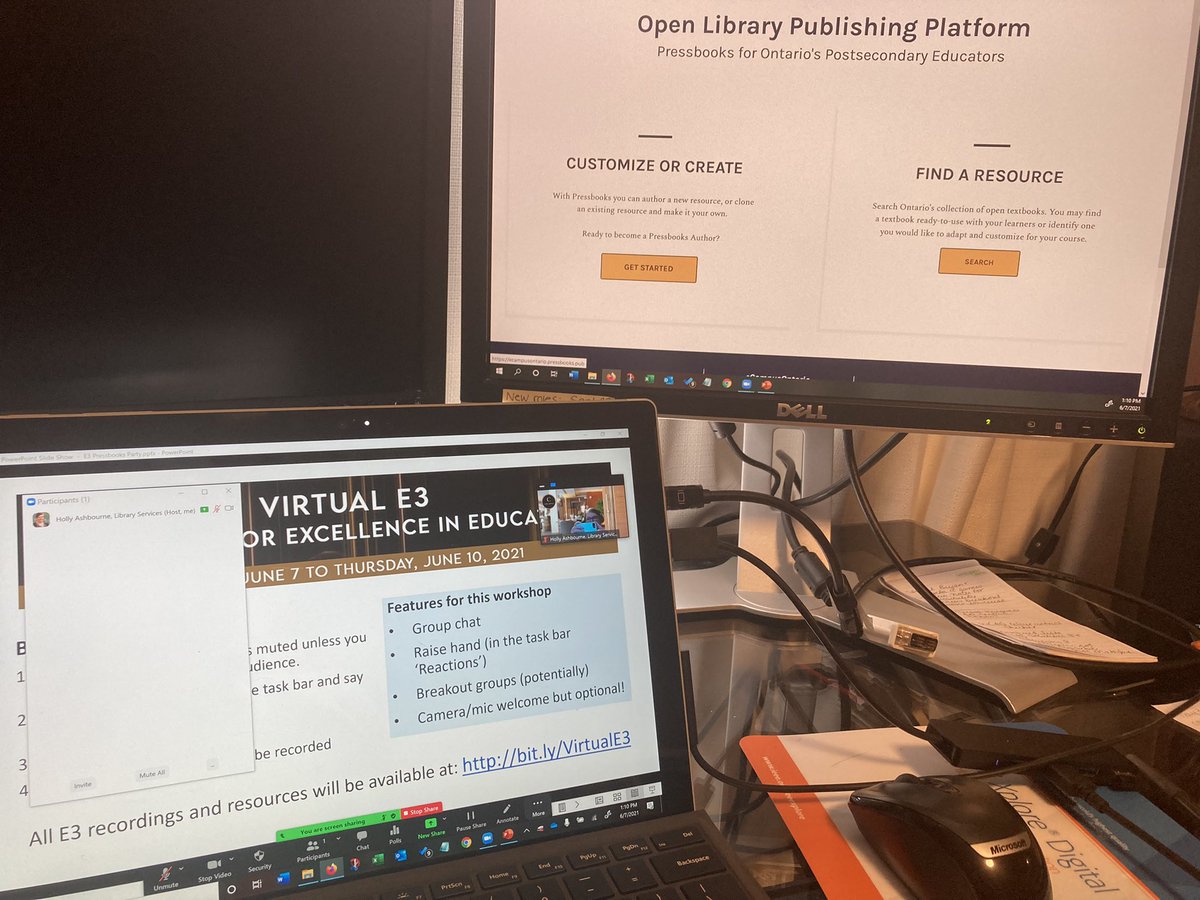 hol_lybrarian's tweet image. All set up for my @pressbooks workshop at @ConestogaC E3 Conference at 130 pm. Who’s coming to the party? :) #oer #teachmetech #pressbooksparty