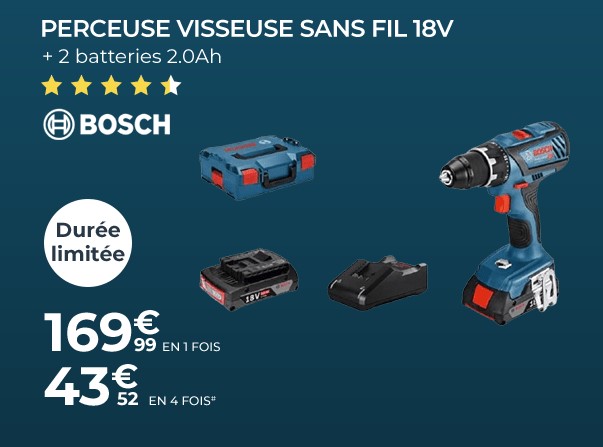 Ventes_Pas_cher's tweet image. Perceuse visseuse sans fil BOSCH PROFESSIONAL GSR 18V-28 pas cher prix Perceuse Cdiscount 169.99 € TTC au lieu de 251.51 €. 

🤩Découvrir ici : bit.ly/3z8YFwF

#Bosch #Perceusevisseuse #Perceusepascher #Perceuse #Cdiscount #Outillage #Perceusesansfil