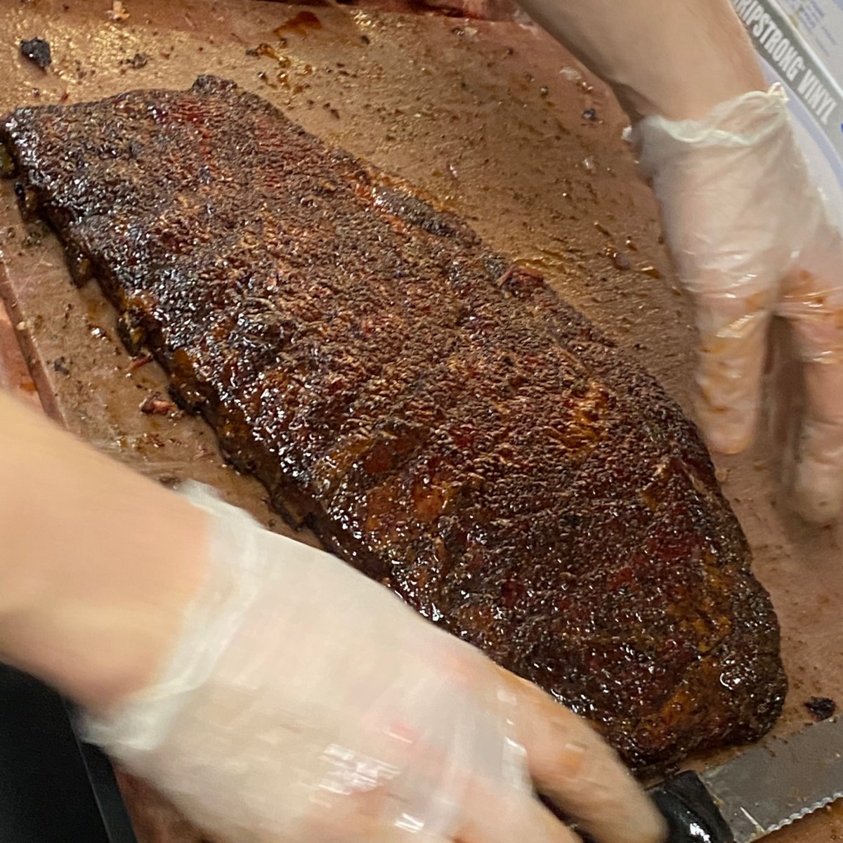 bringing you some heat on this cloudy day- this bad boy is ready to be boxed and devoured! Order online through our website and come get your week off to a saucy start 🥵🐷🤤