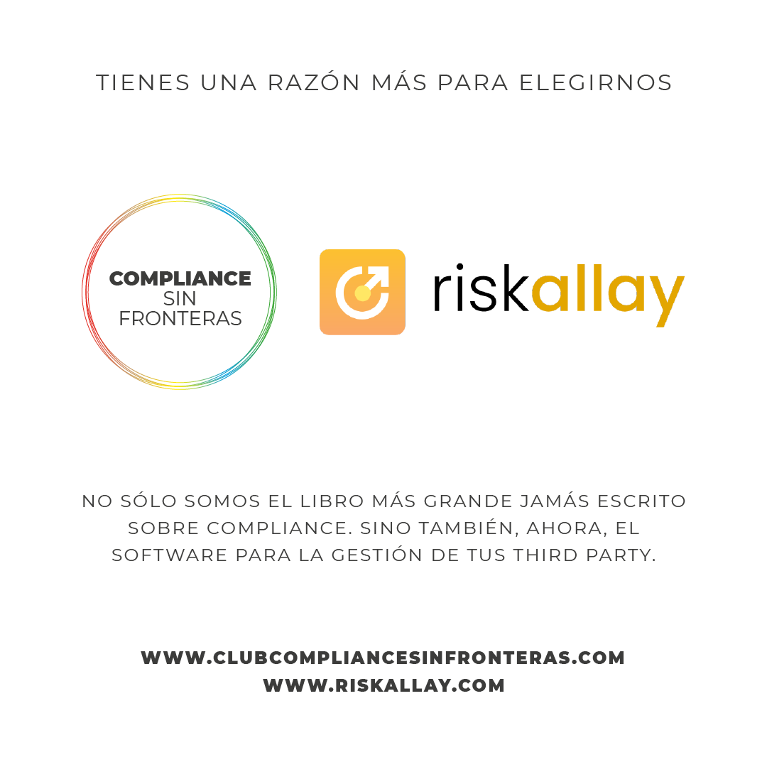 ¡El libro más grande sobre Compliance, ahora también es el software que llega para simplificar los procesos de evaluación de tus Third Party!

Conoce más en riskallay.com y solicita tu DEMO.

#riskallay #thirdparty #riesgosdeterceros #software #compliancesinfronteras