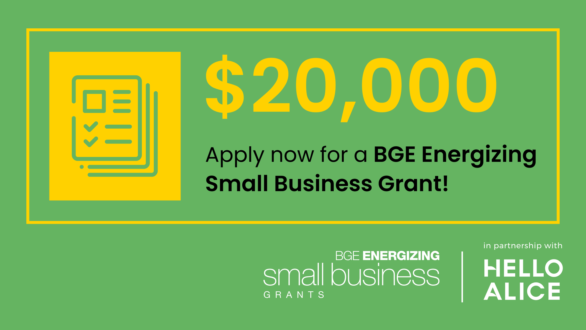 BGE on Twitter "Eligible businesses can now apply for a 20,000 grant