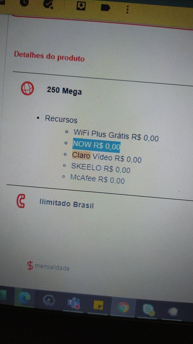 amarques0609's tweet photo. @ClaroBrasil agora estamos 90%
Arrumaram a internet e o telefone, só falta atualizar os recursos como now, mcAfee, Skeelo 🙇‍♀️ https://t.co/EbAXBElTWj