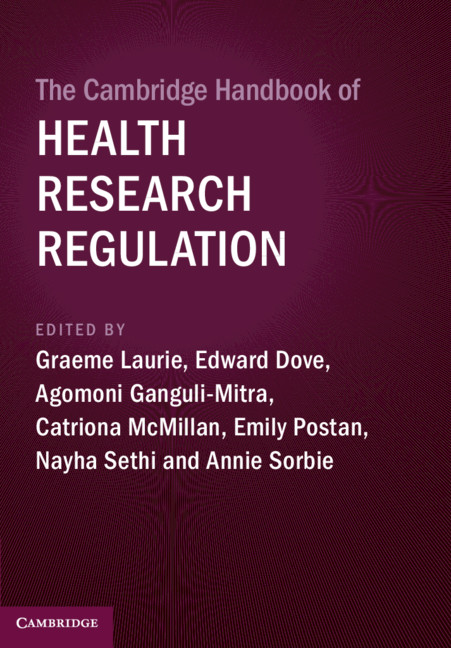 Cambridge University Press - Law (@cup_law) on Twitter photo The Cambridge Handbook of Health Research Regulation by <a href="/GraemeLaurie/">Graeme Laurie</a> et al.
The definitive reference guide to designing scientifically sound and ethically robust medical research, considering legal, ethical and practical issues.
ow.ly/YH5R50EBAWn The Cambridge Handbook of Health Research Regulation by <a href="/GraemeLaurie/">Graeme Laurie</a> et al.
The definitive reference guide to designing scientifically sound and ethically robust medical research, considering legal, ethical and practical issues.
ow.ly/YH5R50EBAWn