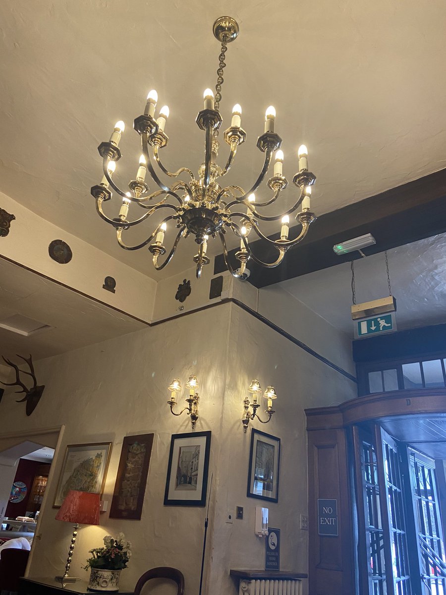 Out and about again this morning! Always admire a nice chandelier! Beautiful venue. Great to meet in person with <a href="/castletaunton/">The Castle at Taunton</a> and look around. #eventprep #MondayMotivation #venuevisit