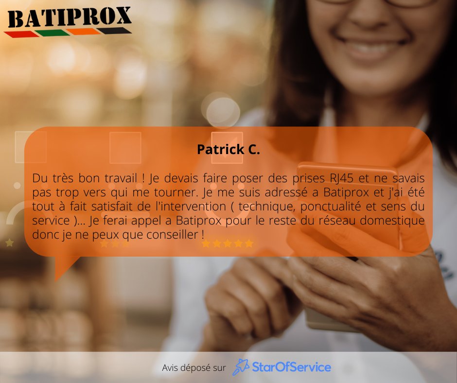 BATIPROX's tweet photo. Un bel avis positif pour bien commencer la semaine ! https://t.co/1XDm6s3kdG