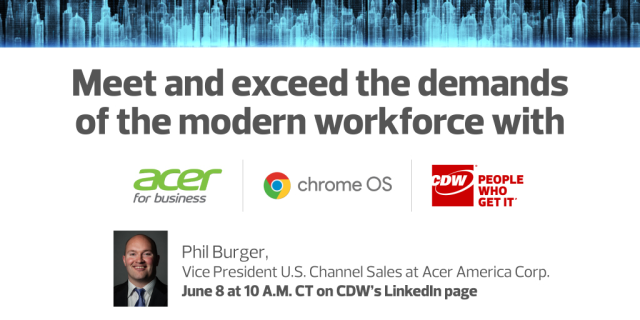 NatNadelhoffer's tweet photo. Shifting to #hybrid work and don't know where to get started? These experts from @CDWCorp, @Acer and @Google offer advice to help your team. @CDWCorp #cdwsocial https://t.co/JbyTHeGVtN https://t.co/5hwO58WuLm