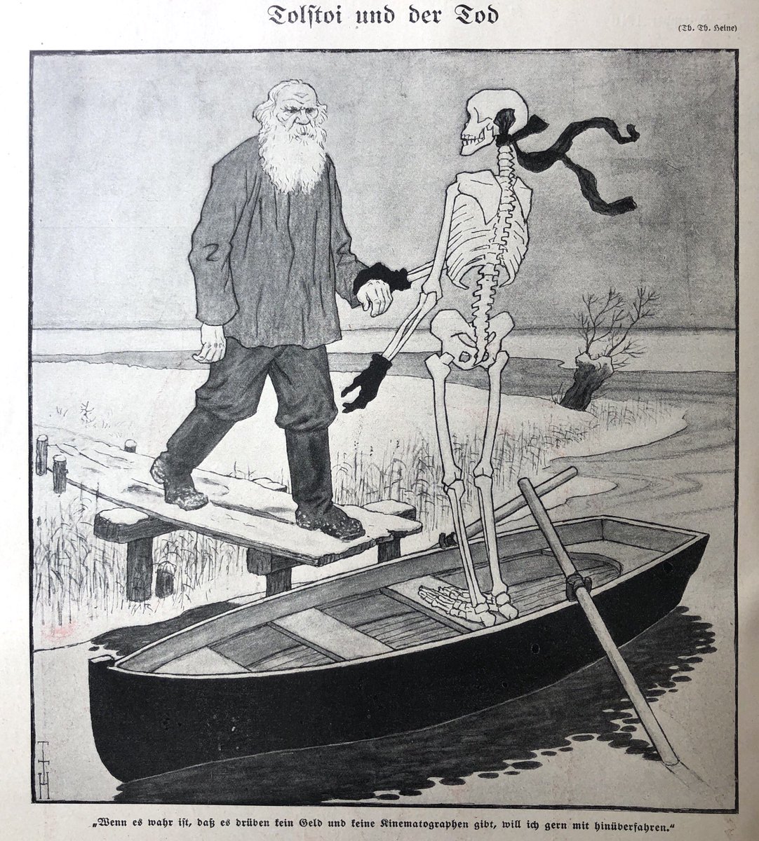 Simplicissimus, December 1910
- Heinrich Kley!
- Eduard Thöny comic page
- Karl Arnold
- Th. Th. Heine on Tolstoy's passing