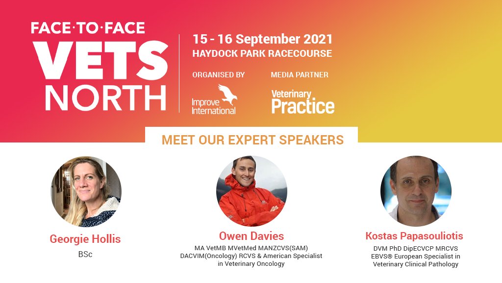 Meet some of our speakers for our Veterinary Nursing stream at Vets North!
👩‍⚕‍ Georgie Hollis 
👨‍⚕‍ Owen Davies 
👨‍⚕‍ Kostas Papasouliotis 
Book your ticket now and enjoy the early bird rate!
🔗 vetsnorth.com/tickets