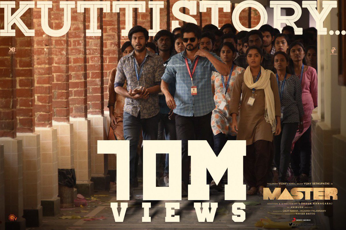heyyaromal's tweet photo. #KuttiStory video song - 70M views 😉

#Master @actorvijay
#Thalapathy65 
#ஜூன்22தமிழன்திருவிழா https://t.co/Gs6CynD9fD