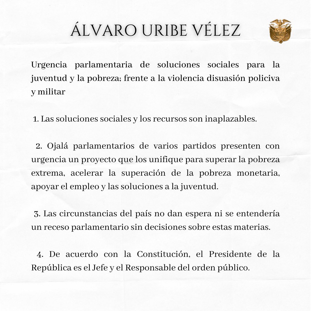 Álvaro Uribe Vélez tweet media
