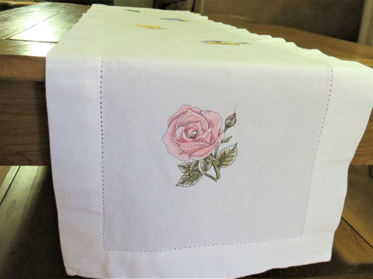 MzGeez37's tweet photo. Excited to share the latest addition to my #etsy shop: Flowers in Bloom table runner, Beautiful Flowers in Bloom embroidered on a Hemstitched table runner, Flowers dining room table runner https://t.co/RlVBbe7Yxq #housewarming #thanksgiving #cotton #holidaytablerunner https://t.co/MUxI2kT9Z5
