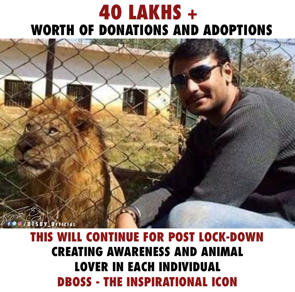 DTSOYOfficial's tweet image. This Will Be continued Even after lockdown 😍

#DBossTheINSPIRATIONALicon
#AdoptwildLife 
#DBOSS