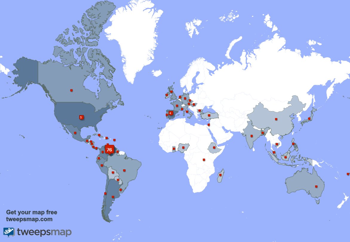 Special thank you to my 2 new followers from Venezuela last week. tweepsmap.com/!AcantusMusic