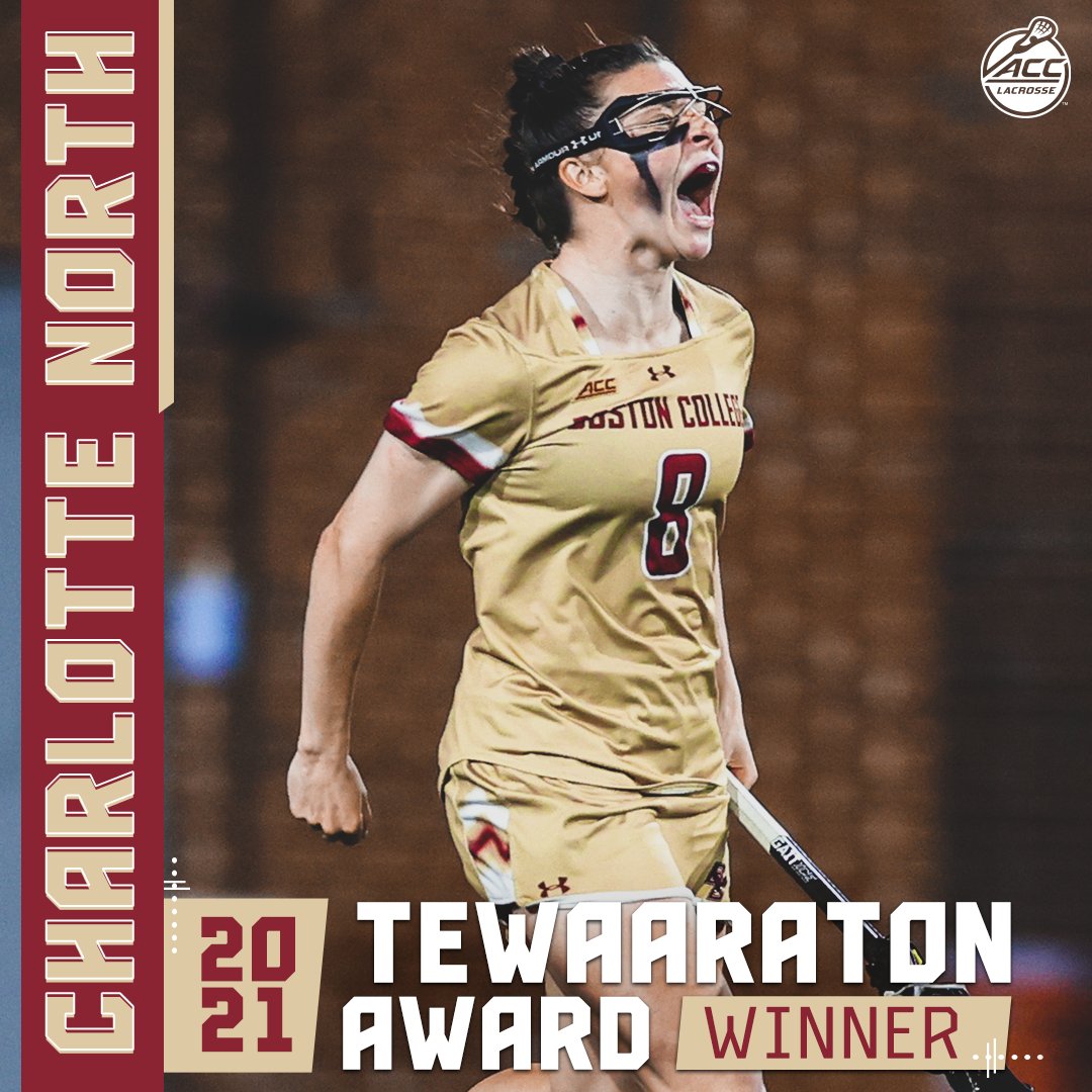 𝗖𝗛𝗔𝗥𝗟𝗢𝗧𝗧𝗘 𝗡𝗢𝗥𝗧𝗛:

• National Champion
• Holds NCAA single season scoring record (102 goals)
• Best NCAA women’s lacrosse player in the country

Congrats to the 2021 <a href="/Tewaaraton/">Tewaaraton Award</a> Award winner!