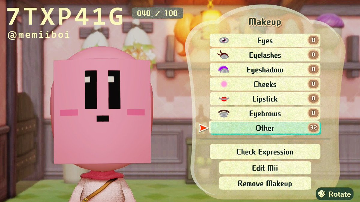 memiiboi's tweet photo. Minecraft Kirby #Miitopia #NintendoSwitch #SmashBros #SSBU #Kirby #Minecraft #MiitopiaCode [Access Key: 7TXP41G] https://t.co/xahJnKs1j7